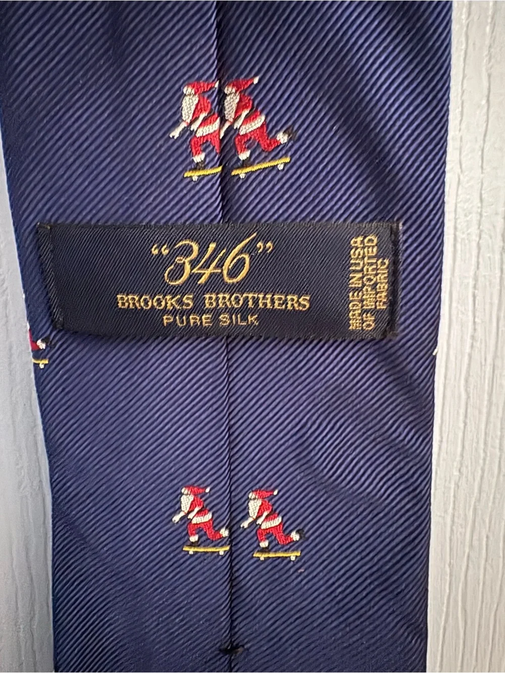 Brooks Brothers Santa Skateboard Tie Navy & Red